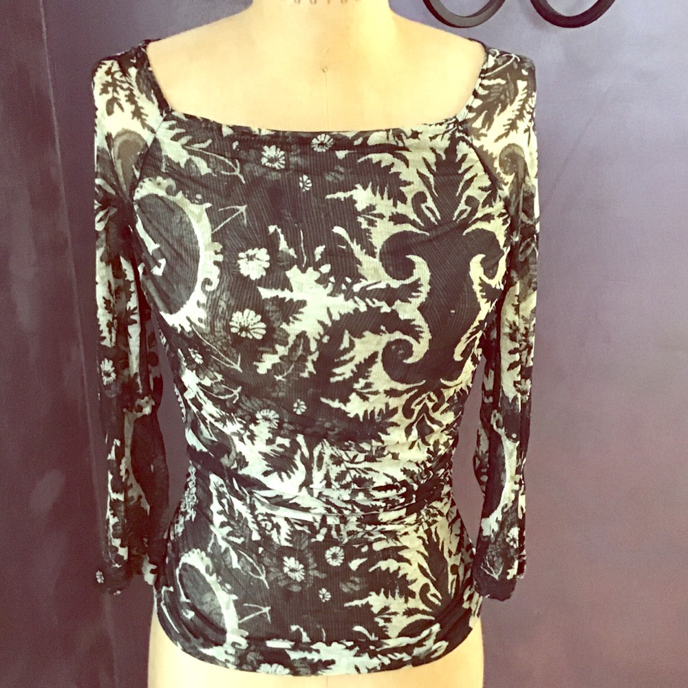 Sheer Silk 3/4 Blouse